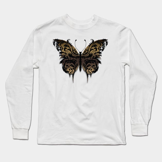 Eartheerian Baroque Butterfly (Brown Version) Long Sleeve T-Shirt by AlternativeEnchantments